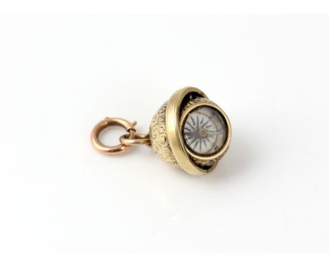 Gold cased miniature compass, by family repute, this was given to Grover Cleveland on becoming President, to help him find hi