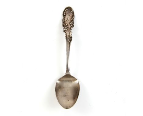 American silver teaspoon, the stem engraved 'Ruth'. Ruth Cleveland (1891-1904) was the eldest daughter of President Stephen G