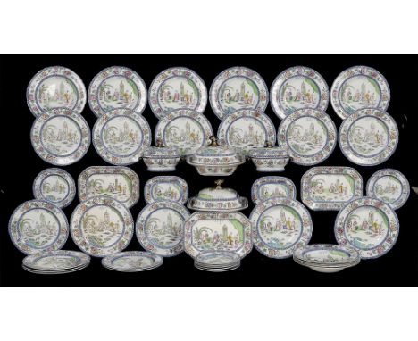 A G L ASHWORTH  & BROS LATE MASON'S PATENT IRONSTONE JAPAN PATTERN DINNER SERVICE,  C1900, vegetable dish 23.5cm w, printed m