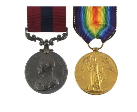 WORLD WAR ONE DCM AND SINGLE Distinguished Conduct Medal and Victory Medal9388 L CPL H BEMROSE 1/LINC R [9388 CPL H BEMROSE L