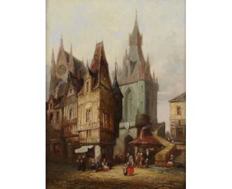 HENRY SCHAFER (1833-1916)  FRANKFURT; FECAMP  a pair, one signed and dated 1890, the other signed with monogram and dated 188