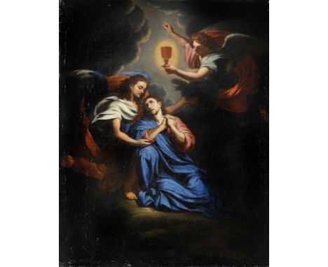 AFTER CHARLES LE BRUN THE AGONY IN THE GARDEN  oil on canvas, 82 x 65cm, unframed++In country house condition, long having be