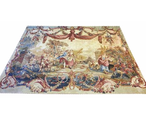 PAINTED TEXTILE, faux tapestry, 249cm x 195cm.