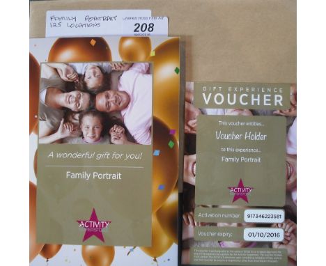 Family Portrait .
125 locations.
Valid until end October 2016.
