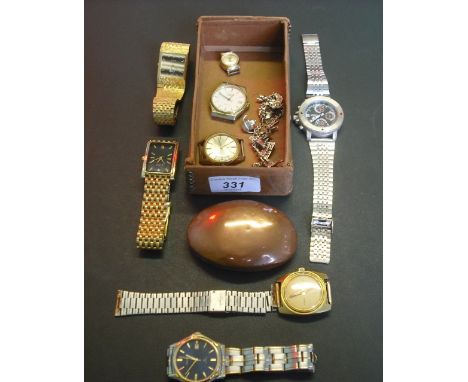 A quantity of gentleman's wristwatches (some lacking straps), to include: Rotary, Tissot, Favre-Leuba and others, together wi