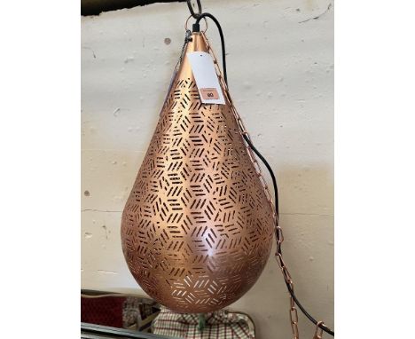 An Emporio Arts Moroccan style hanging lamp. 21' high