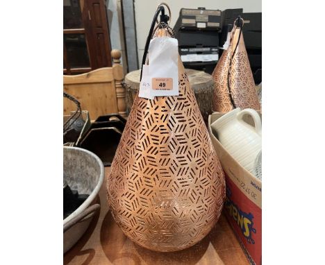 An Emporio Arts Moroccan style hanging lamp. 21' high