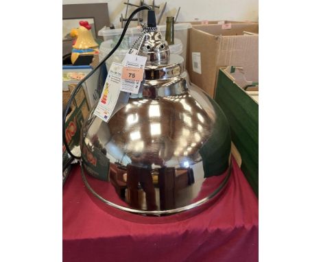 An Emporio Arts metal hanging lamp. 14' diam.