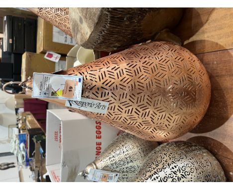 An Emporio Arts Moroccan style hanging lamp. 21' high