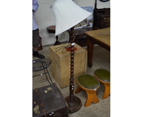 OAK BARLEY TWIST STANDARD LAMP