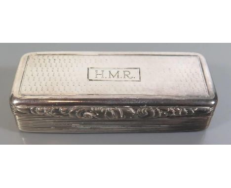 A William IV Silver Snuff Box, Birmingham 1834, Thomas Lawrence, 59g 
