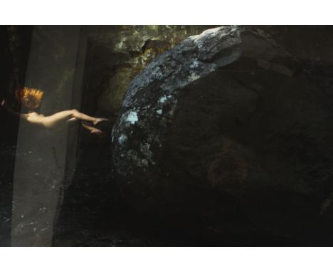 Toby Burrows, woman falling, limited edition C-type photographic print, signed verso. H.122 W.152cm. 