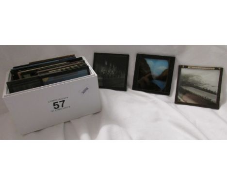 Small box of Victorian magic lantern slides