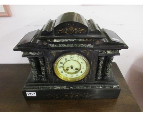 Large slate mantle clock