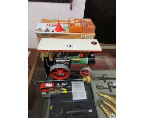Boxed Mamod steam engine with leaflets and fuel