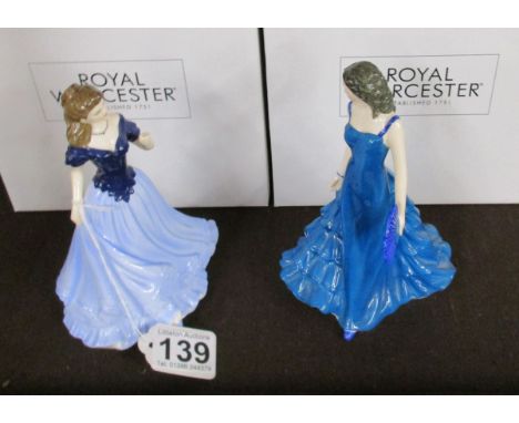2 Royal Worcester figures