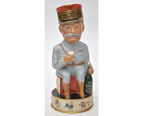 Wilkinson Ltd. Royal Staffordshire character jug of Field Marshall Foch, designed by Sir Francis Carruthers Gould, holding a 
