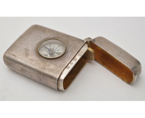 A Victorian silver vesta case, by Cornelius Desormeaux Saunders & James Francis Hollings Shepherd, Birmingham 1897, the front