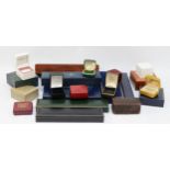 A collection of twenty three jewellery boxes, to include boxes for watches, rings and bracelets of