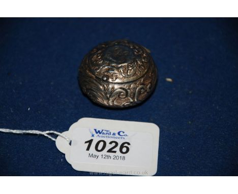 A small embossed Silver Snuff Box.