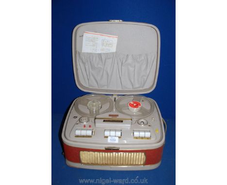 A Stella Stellaphone Reel to Reel Tape Recorder