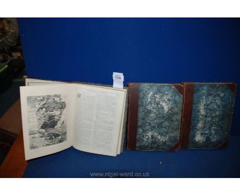 Three volumes by Charles Dickens, part leather bound, published London: Chapman and Hall, 193 Piccadilly includes Little Dorr