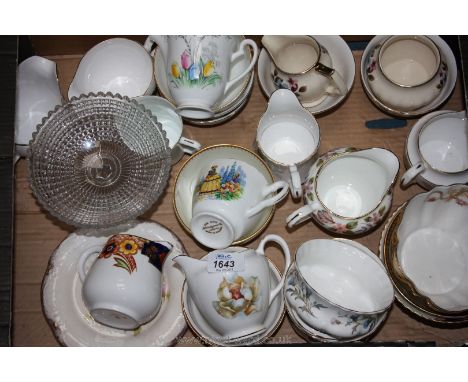 Miscellaneous china sugar bowls and milk jugs including Royal Albert, Gainsborough, Royal Worcester, etc