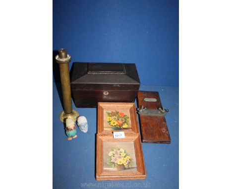 A sarcophagus Tea Caddy, tie press, etc. 