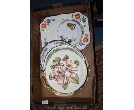 A quantity of various plates including Myott and Co "Englands Countryside", two Royal Worcester "Evesham", Enoch Wedgwood "Ro