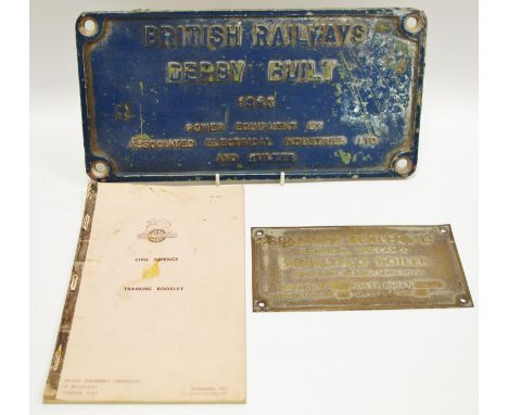 Railway interest Spanner Boilers Limited, London, England Swirlyflo boiler plate, boiler number J.3342 built February 1962; a