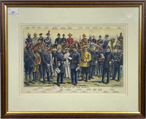 After George LAMBERT'The Police of the World'Colour print26 x 40cm (sight size)Condition report: Framed size: 45 x 55cm 