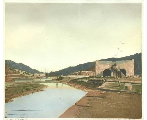 Geoffrey Sneyd GARNIER (1889-c.1971)On the Telford RiverColoured etching Signed and inscribed #9/100Plate size 27.5 x 32.5cm