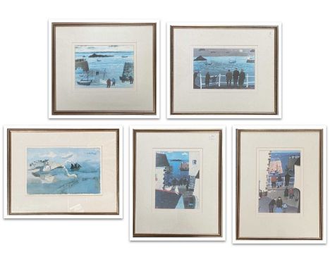 BIDDY PICARD Four signed prints together with a Ben Nicholson printCondition report: Each Biddy Picard print is signed in fad