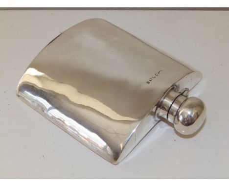 A silver hip flask – Birmingham 1888.