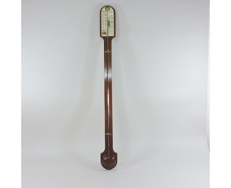 An early 20th century stick barometer, signed I. Blatt, 90cm high