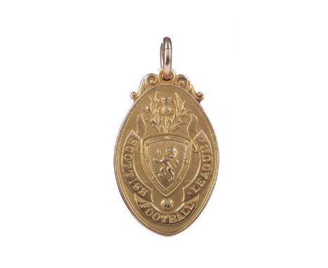 SCOTTISH FOOTBALL LEAGUE CHAMPIONSHIP GOLD MEDAL 1935/36,awarded to James 'Jimmy' McMenemy of Celtic F.C., the obverse with c