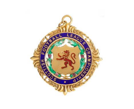 SCOTTISH FOOTBALL LEAGUE CHAMPIONSHIP SECOND DIVISION GOLD MEDAL, 1979-80awarded to Falkirk F.C.,  the obverse with central s