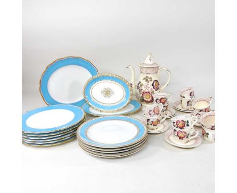 A Mason's coffee service, together with various Royal Worcester and Cauldon table wares