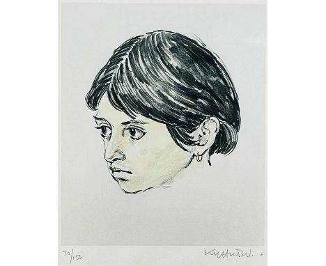 ‡ SIR KYFFIN WILLIAMS RA (1918-2006) limited edition (70/150) print - head portrait of Tehuelche girl 'Norma Lopez', signed f