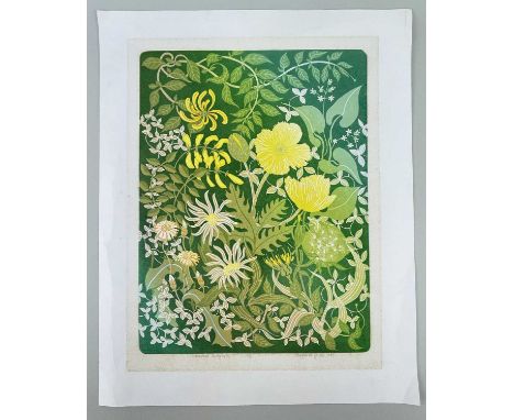 ‡ MARGARET GREEN (1925-2003) limited edition (9/50) lithograph - titled to base 'Summer Hedgerow', signed and dated 1992, wit