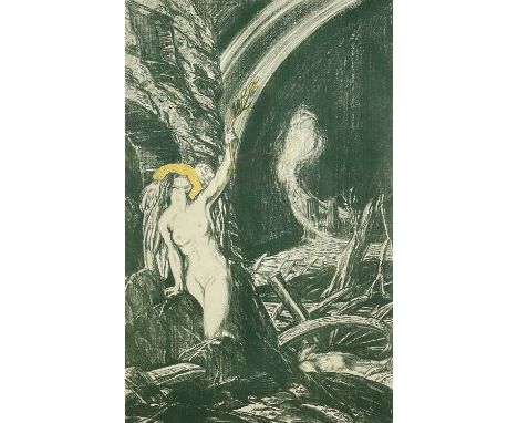 CHARLES HASLEWOOD SHANNON (English, 1863-1937) lithograph - 'The Re-birth of the Arts', signed in pencil, dated 1917, framed 