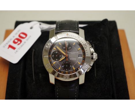 A Baum et Mercier Capeland MOA08329 stainless steel chronograph automatic wristwatch,&nbsp;41.5mm, with box no papers. 