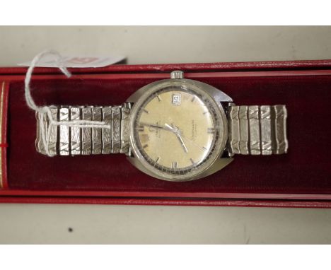 A vintage Omega Seamaster Cosmic automatic wristwatch,&nbsp;35mm, with replacement expanding bracelet and associated box. 