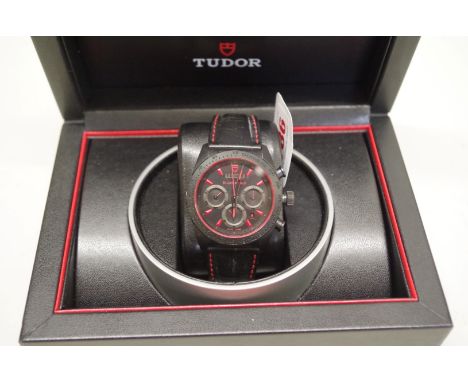 A Tudor Fastrider black ceramic chronograph automatic wristwatch,&nbsp;42mm, ref: 42000CR, with box and papers. 