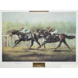 Pat Eddery signed Dancing Brave print,