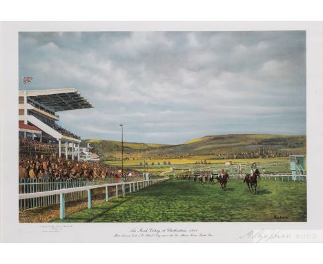 Rhys Jenkins (British, 20th century)
TWO HORSE RACING PRINTS
both signed by the artist
i) The Irish Victory at Cheltenham, 19