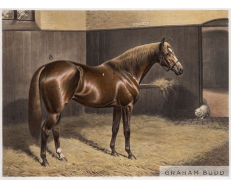 After Alfred Charles Havell (1855-1928)
THE RACEHORSE AND STALLION "BEND OR"
colour lithograph signed by the artist in the lo