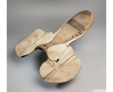The Lester Piggott 1969 Jockey&rsquo;s Championship saddle,
by Boyce &amp; Rogers of Newmarket, set with a silvered plaque in