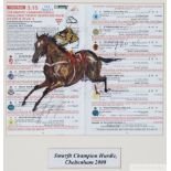 Autographed 2000 Champion Hurdle racecard