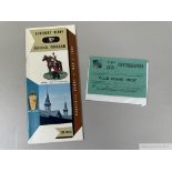 Racecard for the 1964 Kentucky Derby won by Northern Dancer, sold with a press photographer's pass